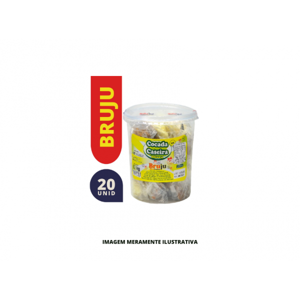 DOCE - BRUJU - 55g COCADA CASEIRA MISTA - PT20